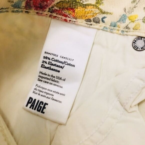 Paige SZ 29 Floral Printed Cutoff Denim Shorts - Picture 6 of 6